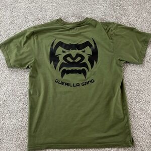 Guerilla Gang Shirt Mens L Graphic Gorilla Flag Streetwear Casual Top